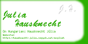 julia hausknecht business card